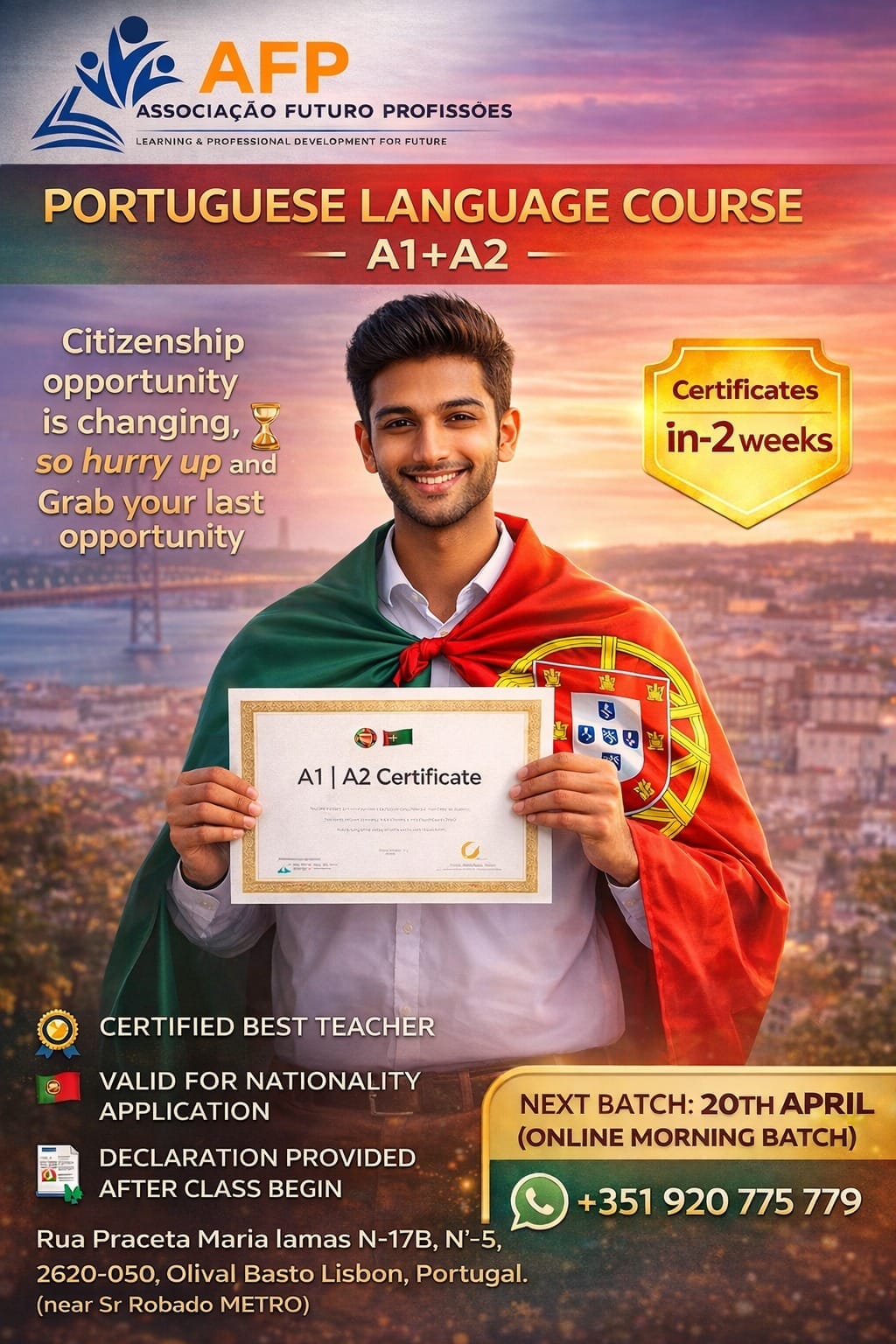 #portugal #portuguese #learnportuguese #portugueselanguage #portugueseclass #studyinportugal #portugueselearning #portuguesea1 #portuguesea2 #languagecourse#citizenship #portugalcitizenship #europevisa #immigration #workinportugal #livinginportugal #portugalvisa #europeopportunity #schengenvisa #migration#studyabroad #skilldevelopment #languagelearning #onlinecourse #careerdevelopment #futuregoals #internationalstudents #educationmatters#bangladesh #bdstudents #probashi #bangladeshistudents #studyfrombangladesh #bdcareer #bdeshi #bangladeshyouth#bangladesh #bdstudents #probashi #bangladeshistudents #studyfrombangladesh #bdcareer #bdeshi #bangladeshyouth